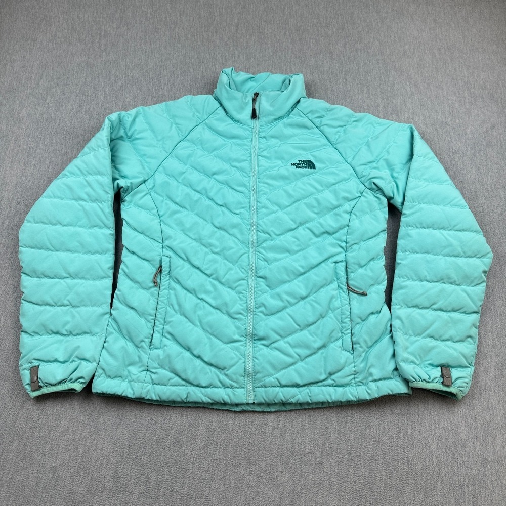 The North Face 550 Jacket Womens Medium Blue Goose Down Puffer Coat Quilted
